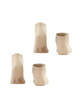 FALKE | Socquettes de sport lot de 2 "Happy" (gris clair chiné) | beige